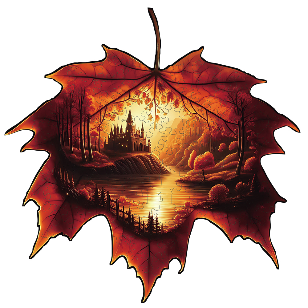 Puzzle Map World - The world in the maple leaf