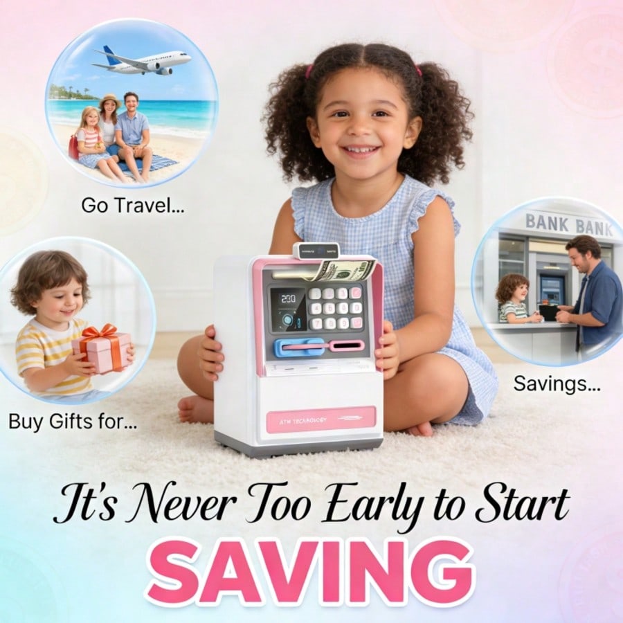 Kids Educational Reader - Children's Day Best Gift ATM Piggy