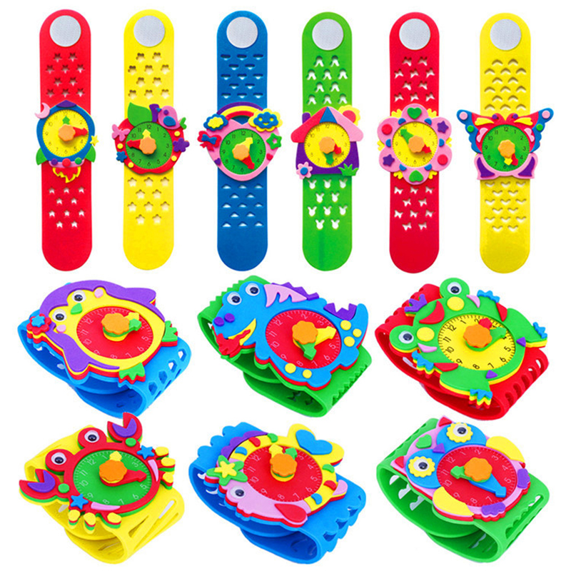 Kids Educational Watch - 2/5/8pcs Kids DIY Watch 3D EVA