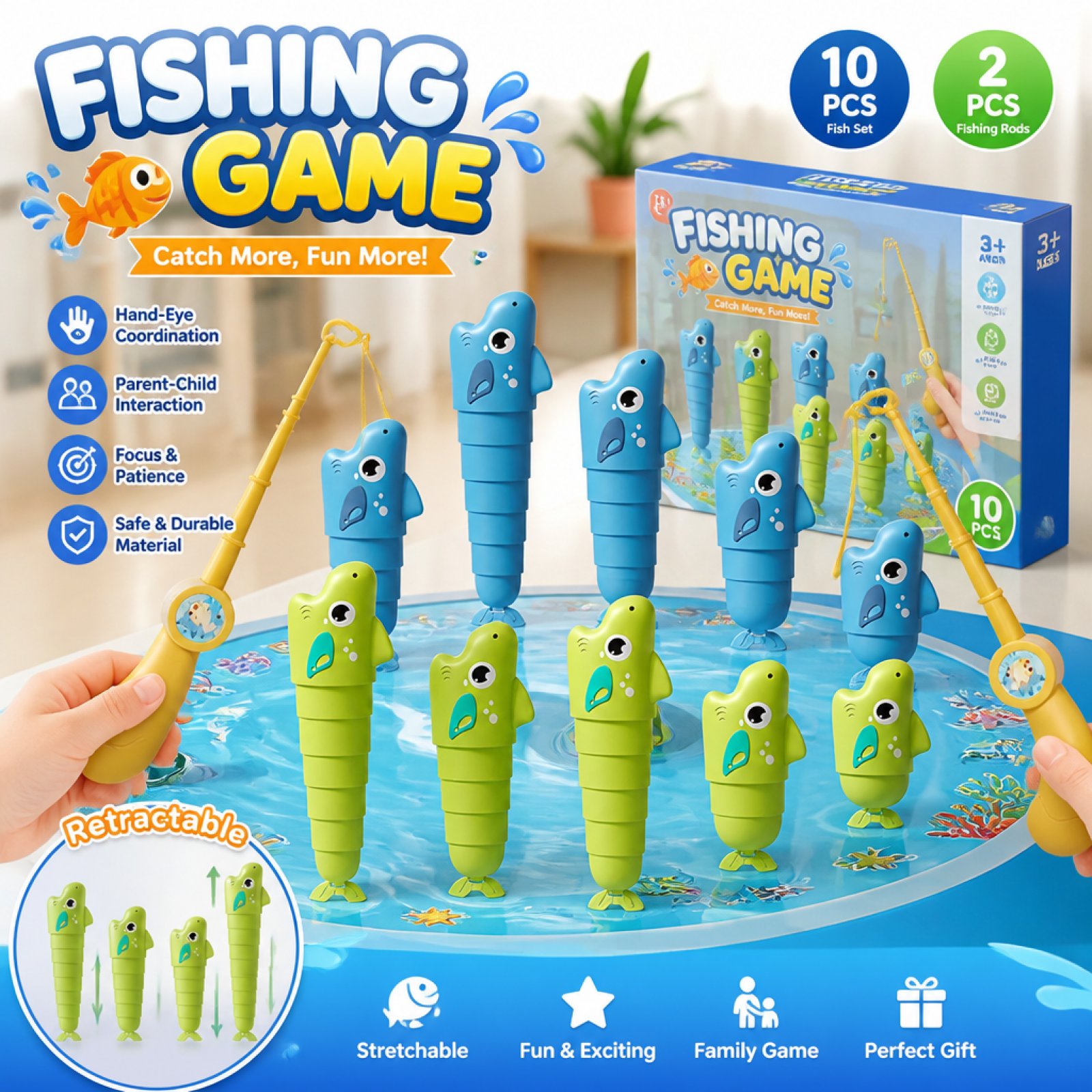 Kids Education Reels - Portable Fishing Toy for Kids Ages