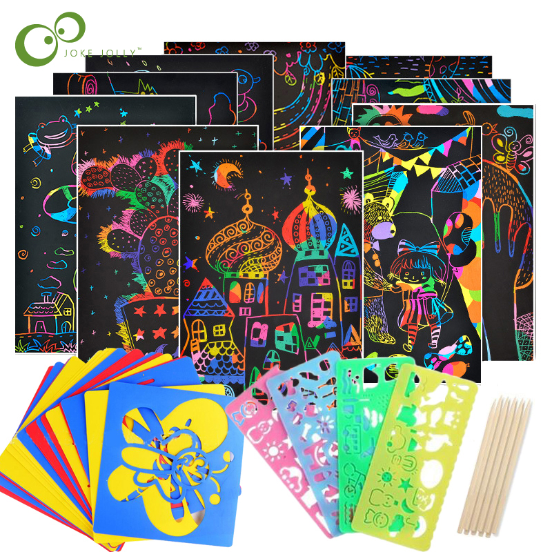 Kids Educational Workbooks - Magic Color Rainbow Scratch Art Paper
