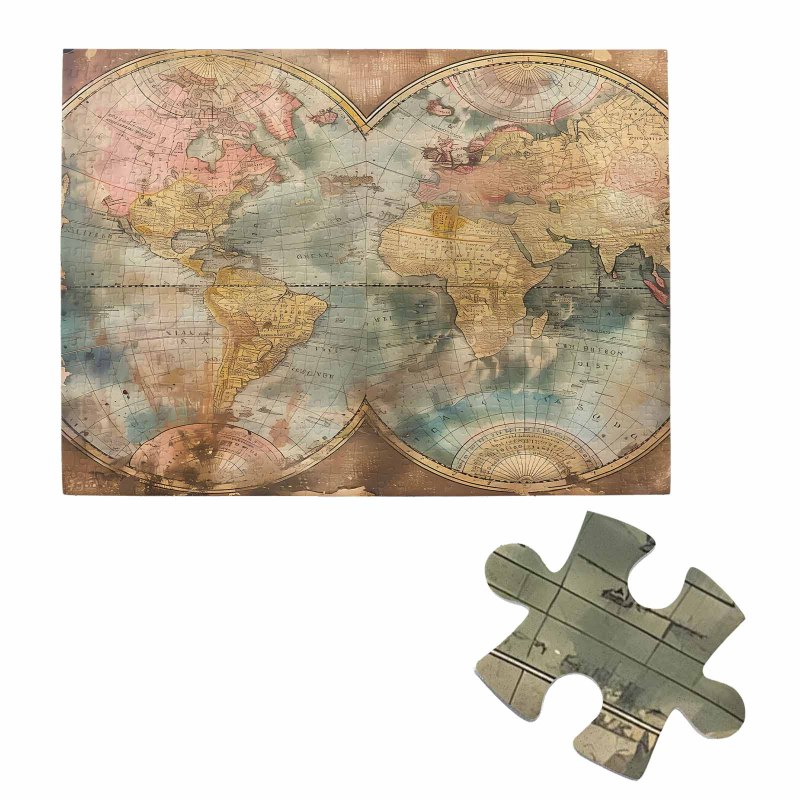 Puzzle Map World - 500pcs Jigsaw Puzzle for Adults -