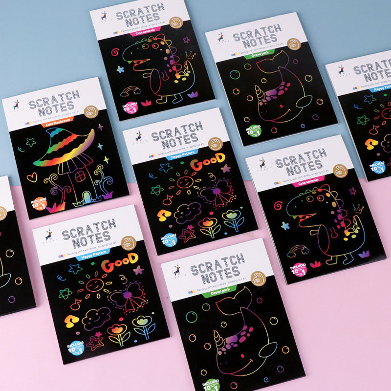 Cartoon Dazzling Colorful Scra - Kids Educational Workbooks recension och pris