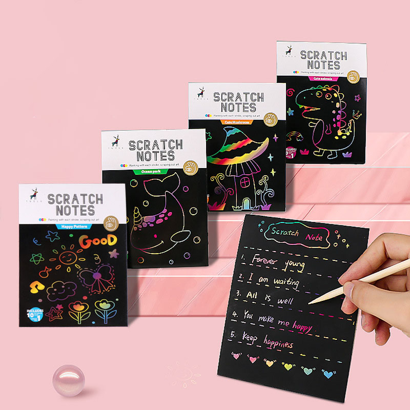 Cartoon Dazzling Colorful Scra - Kids Educational Workbooks recension och pris