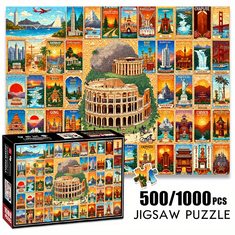 500/1000pcs Paper Jigsaw Puzzl - Puzzle Map World recension och pris