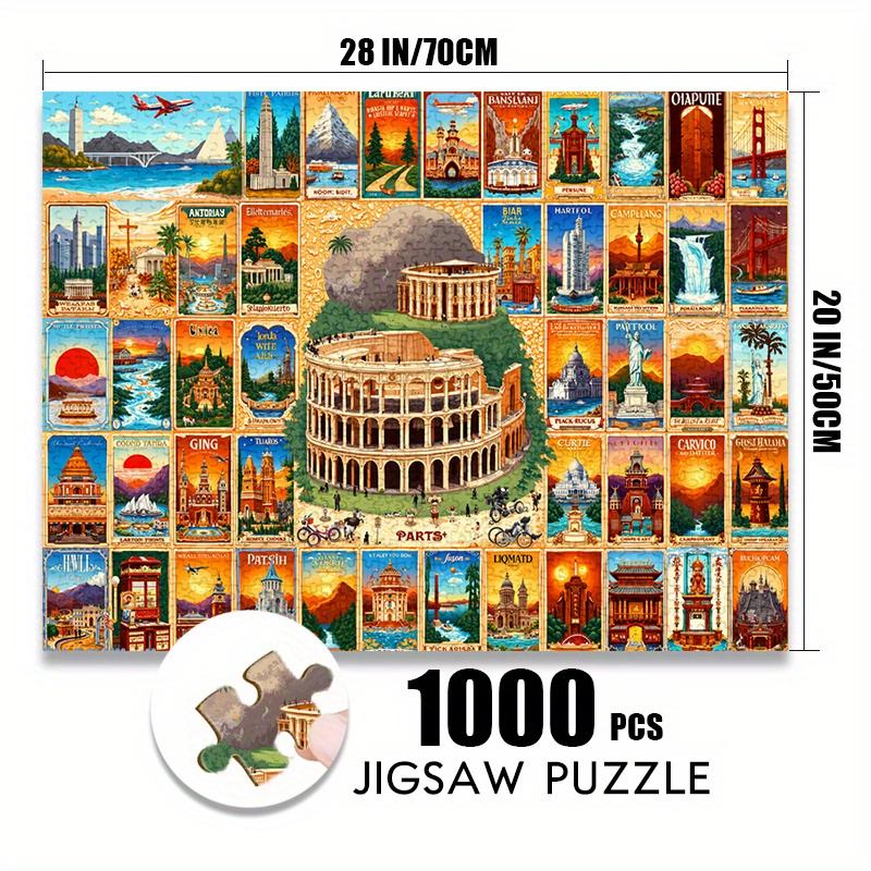 500/1000pcs Paper Jigsaw Puzzl - Puzzle Map World recension och pris