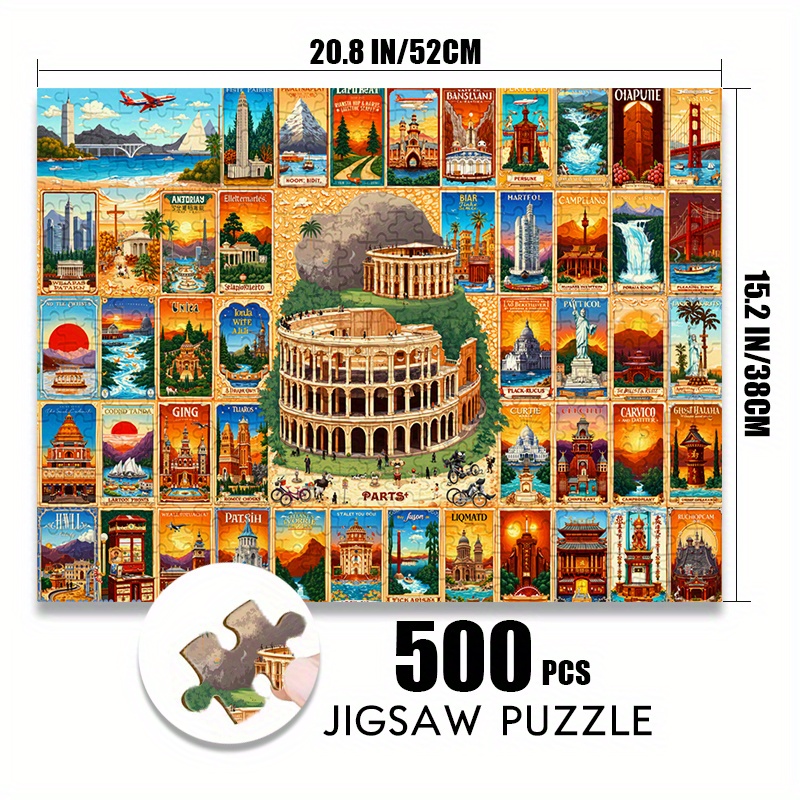 500/1000pcs Paper Jigsaw Puzzl - Puzzle Map World recension och pris