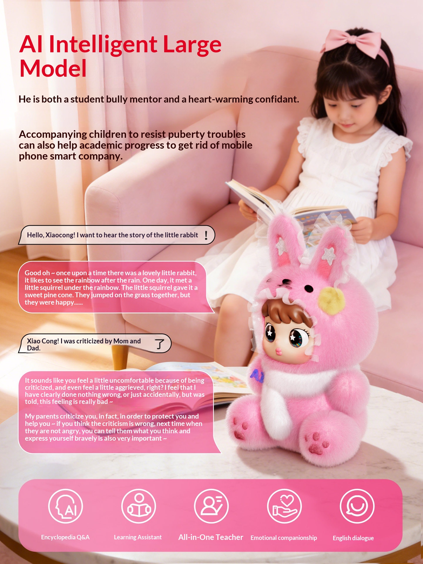 Ai Kids Story Robot Rabbit Sma - Kids Education Toys recension och pris