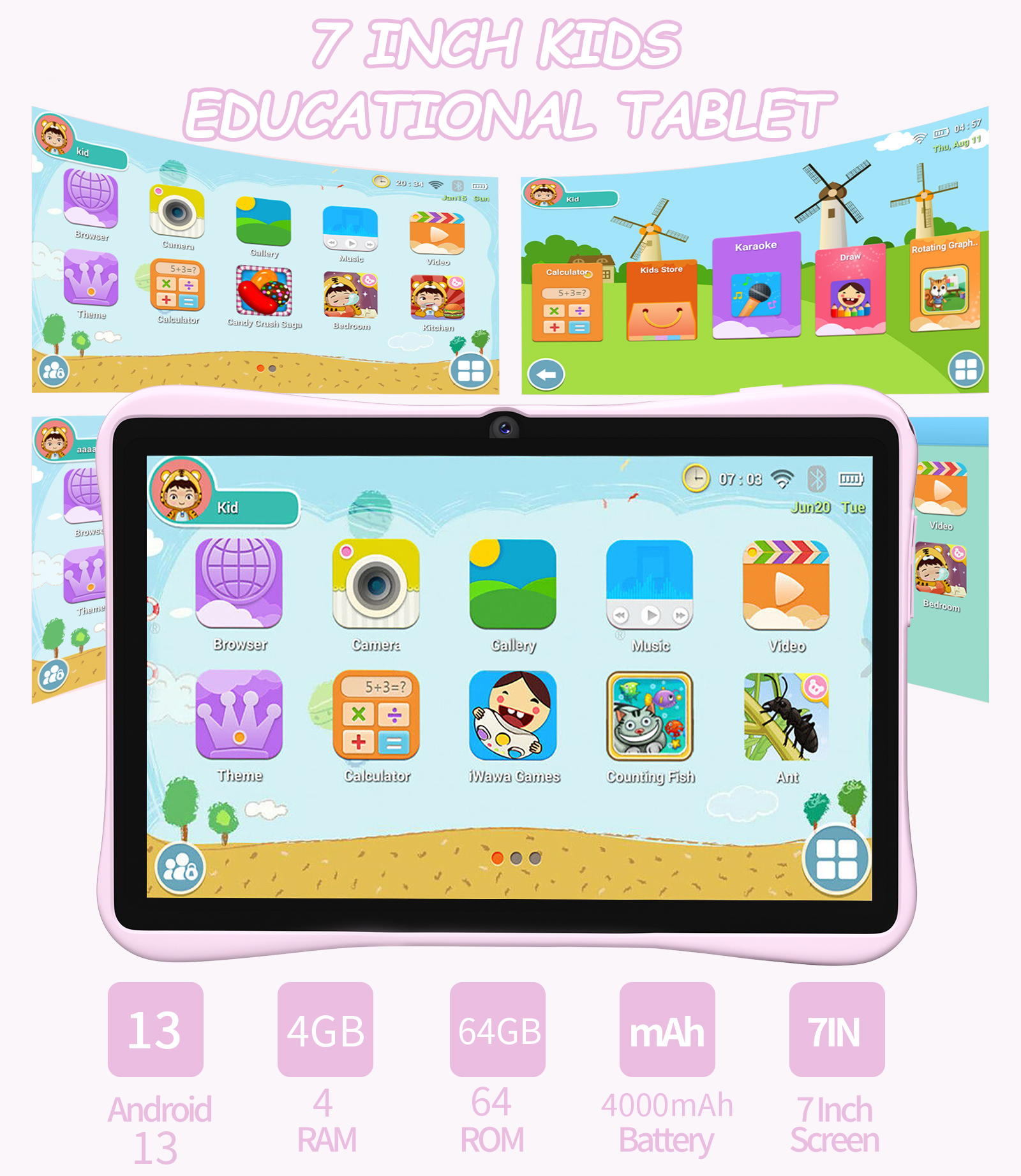 Smart kiddie Tablet 7.0-inch 4 - Kids Education Software For Pc recension och pris