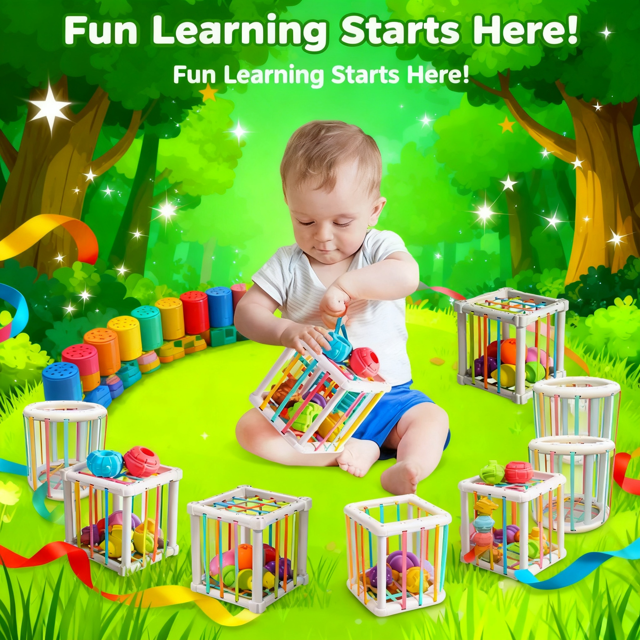Rainbow Colorful Montessori Sh - Kids Education Toys recension och pris