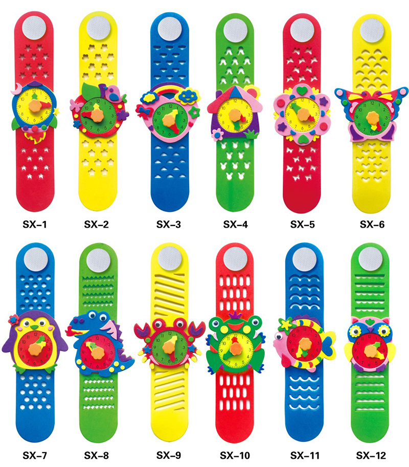 2/5/8pcs Kids DIY Watch 3D EVA - Kids Educational Watch recension och pris