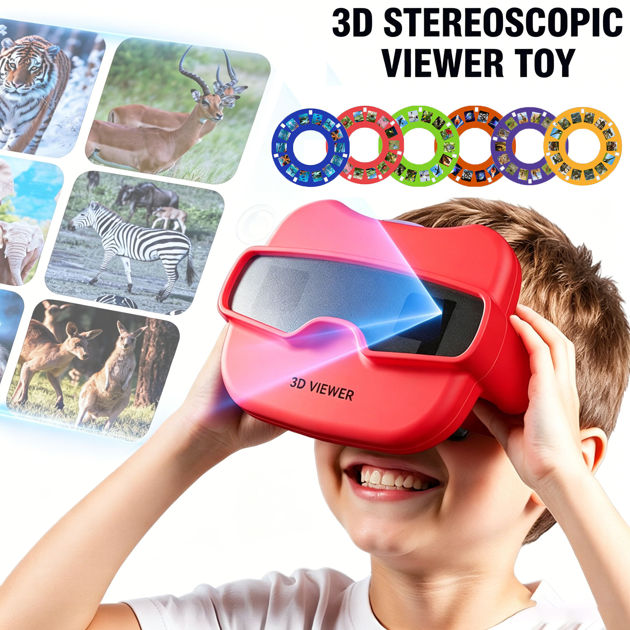 3D Stereoscopic Viewer Toy wit - Kids Education Reels recension och pris