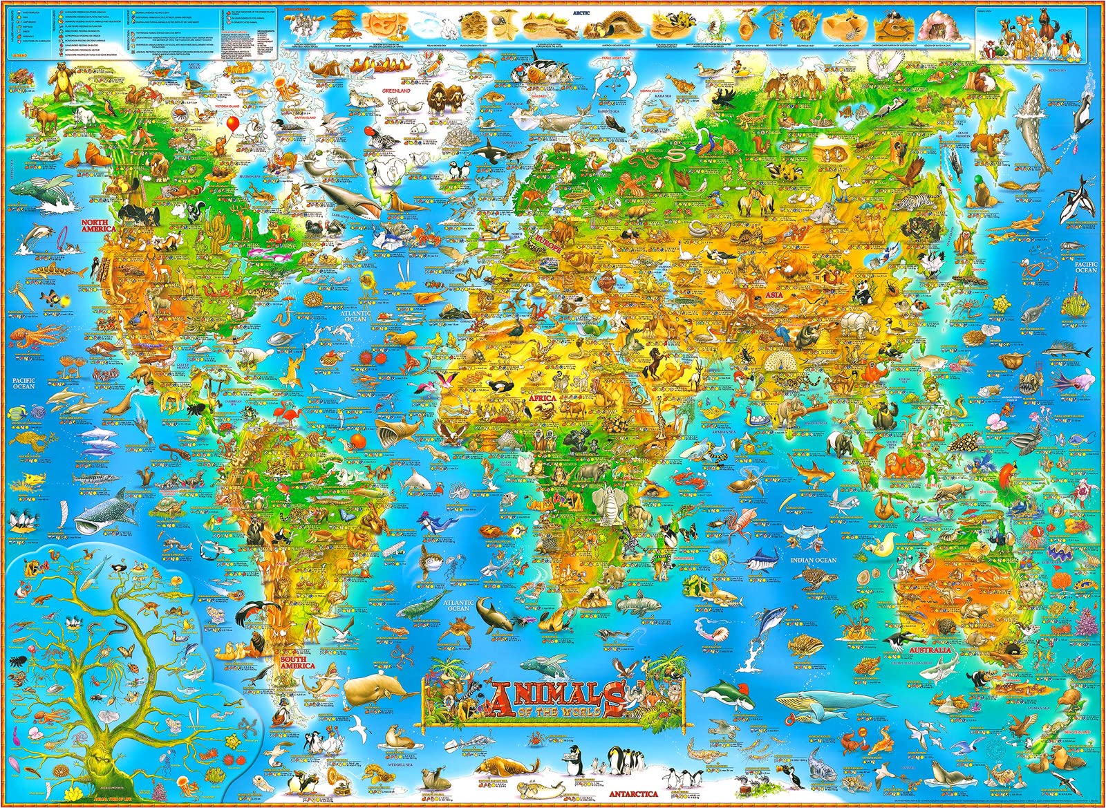 150/300/500/1000 Pieces Jigsaw - Puzzle Map World recension och pris