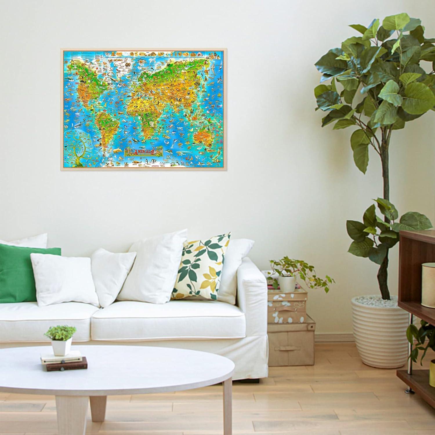 150/300/500/1000 Pieces Jigsaw - Puzzle Map World recension och pris