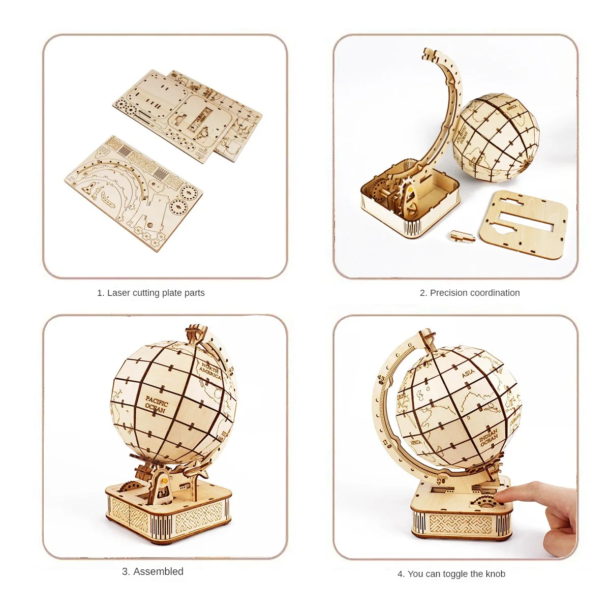3D Globe Wooden Puzzle Toy Mec - Puzzle Map World recension och pris