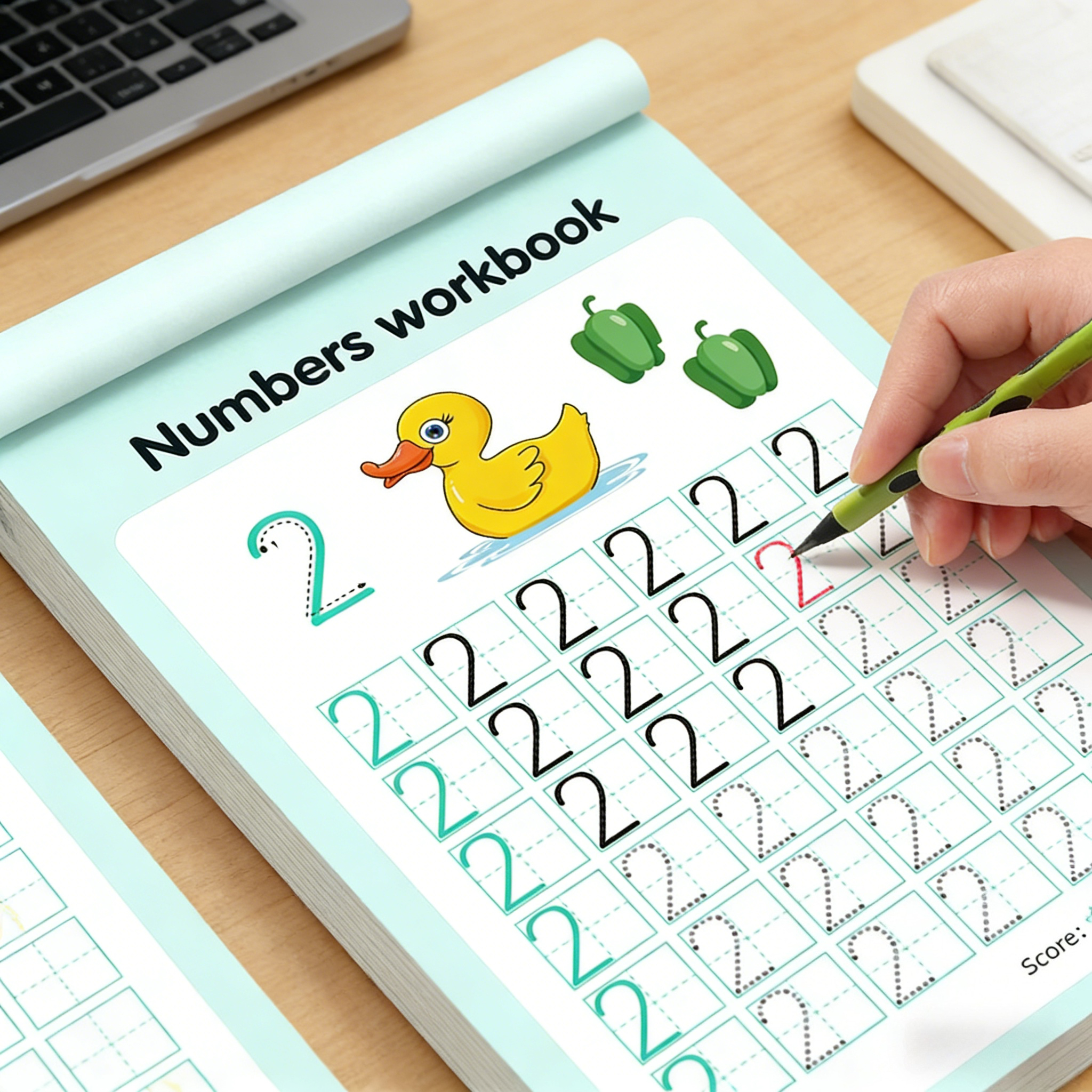 32 Pages Numbers Tracing Workb - Learning Workbook Preschool recension och pris