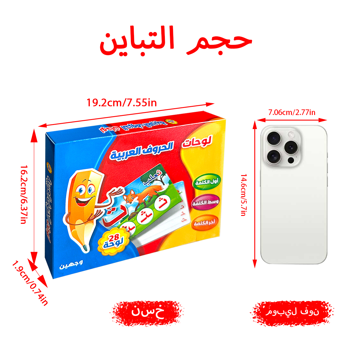 28Pcs Double Sided Arabic Alph - Flash Card Alphabet recension och pris