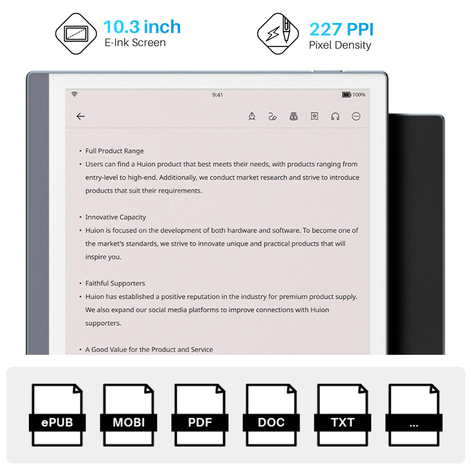 Portable 10.3 Inch Ebook Reade - Kids Educational Reader recension och pris