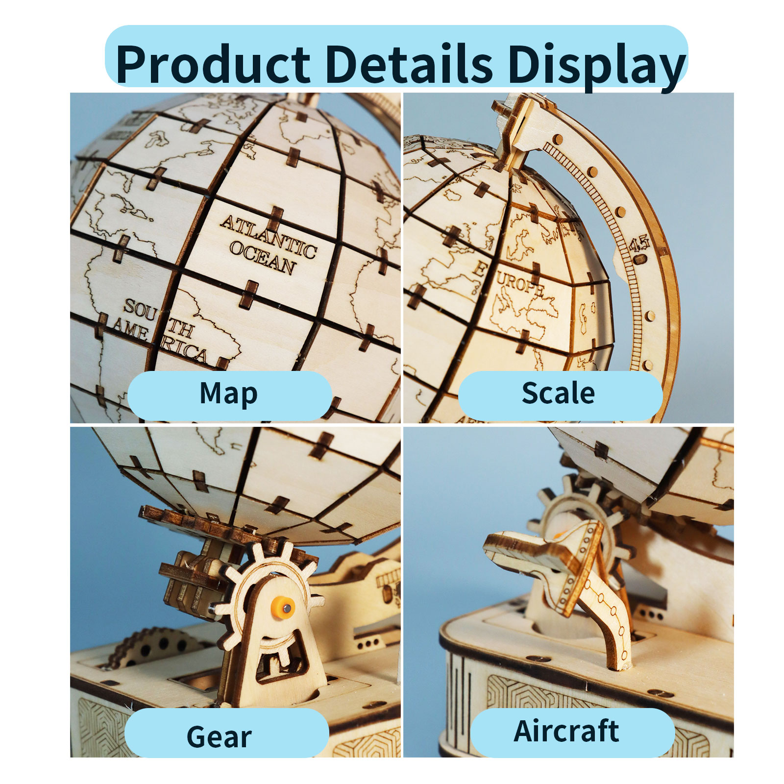 3D Wooden Globe Puzzle DIY Mod - Puzzle Map World recension och pris