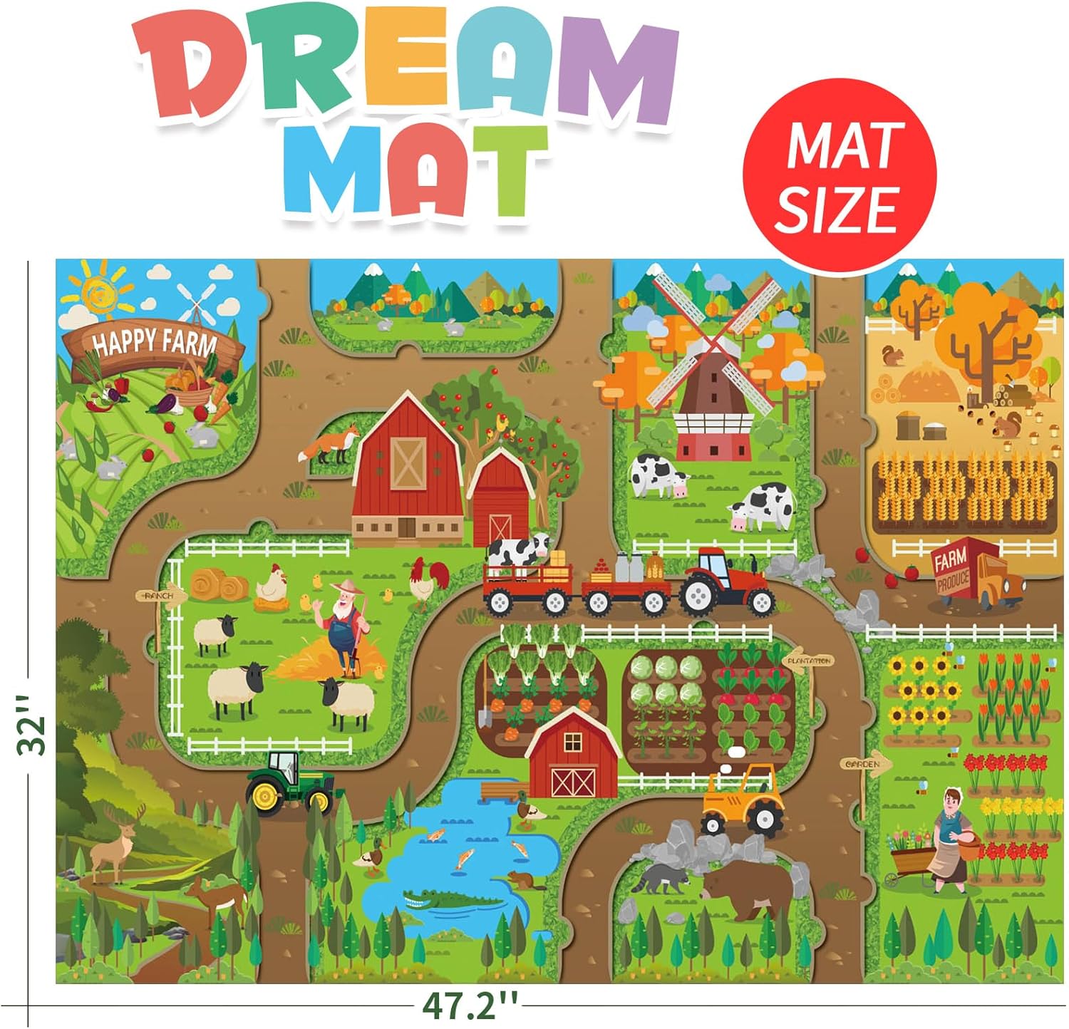 Kids Dream Mat Happy Farm Acti - Kids Educational Game recension och pris