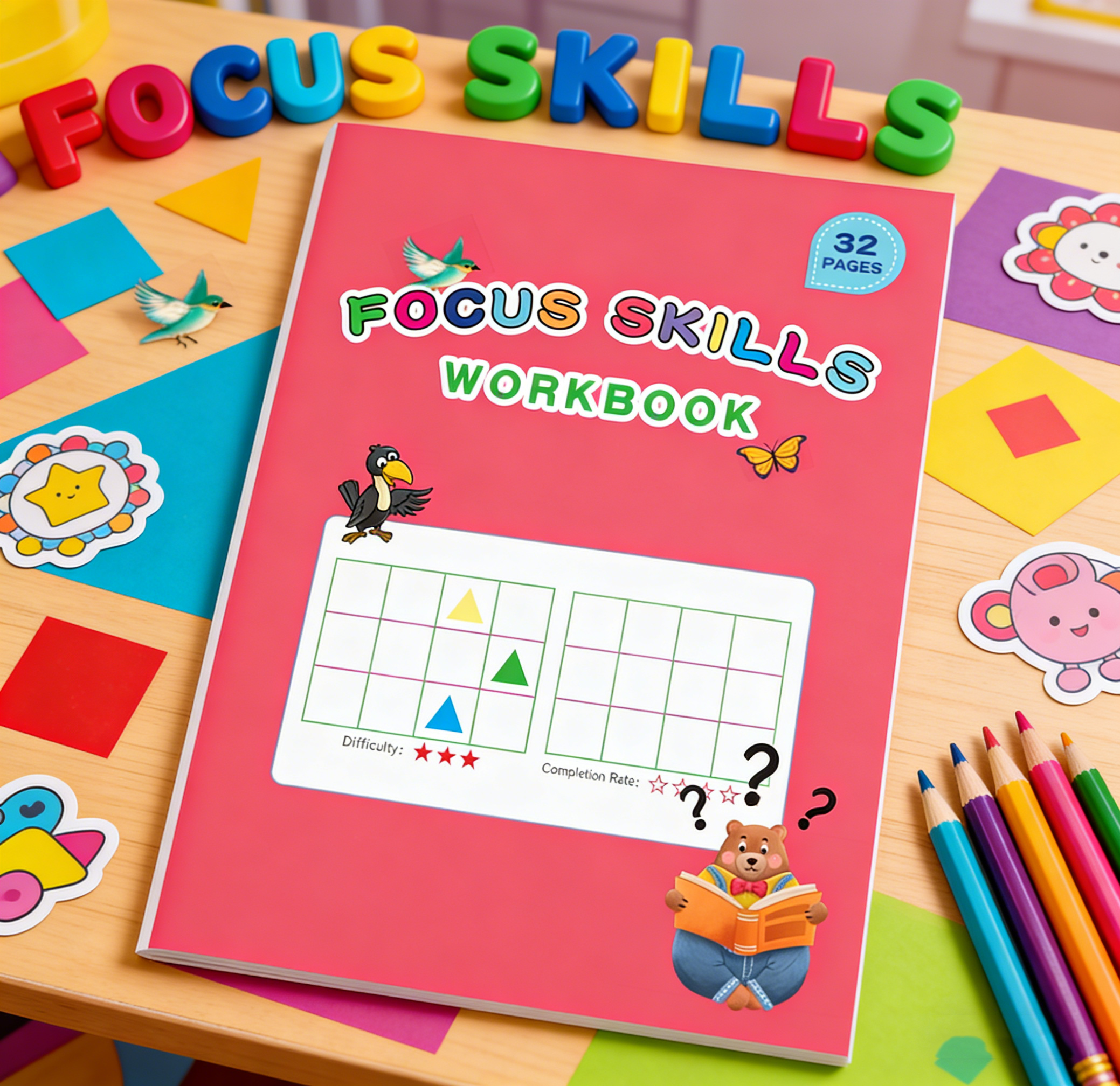 Focus Skills Workbook for Kids - Learning Workbook Preschool recension och pris