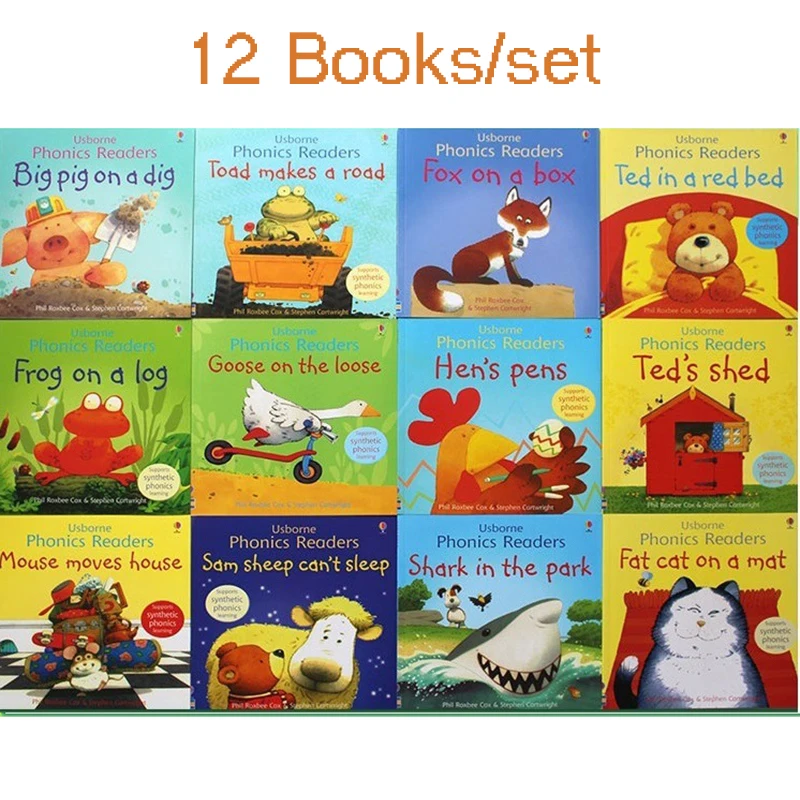 12Books for 1 Set Kids Usborne - Kids Educational Reader recension och pris