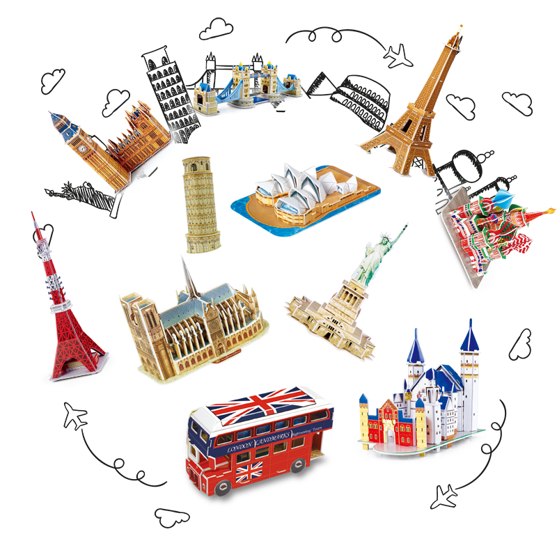 40 Style World Famous Architec - Puzzle Map World recension och pris