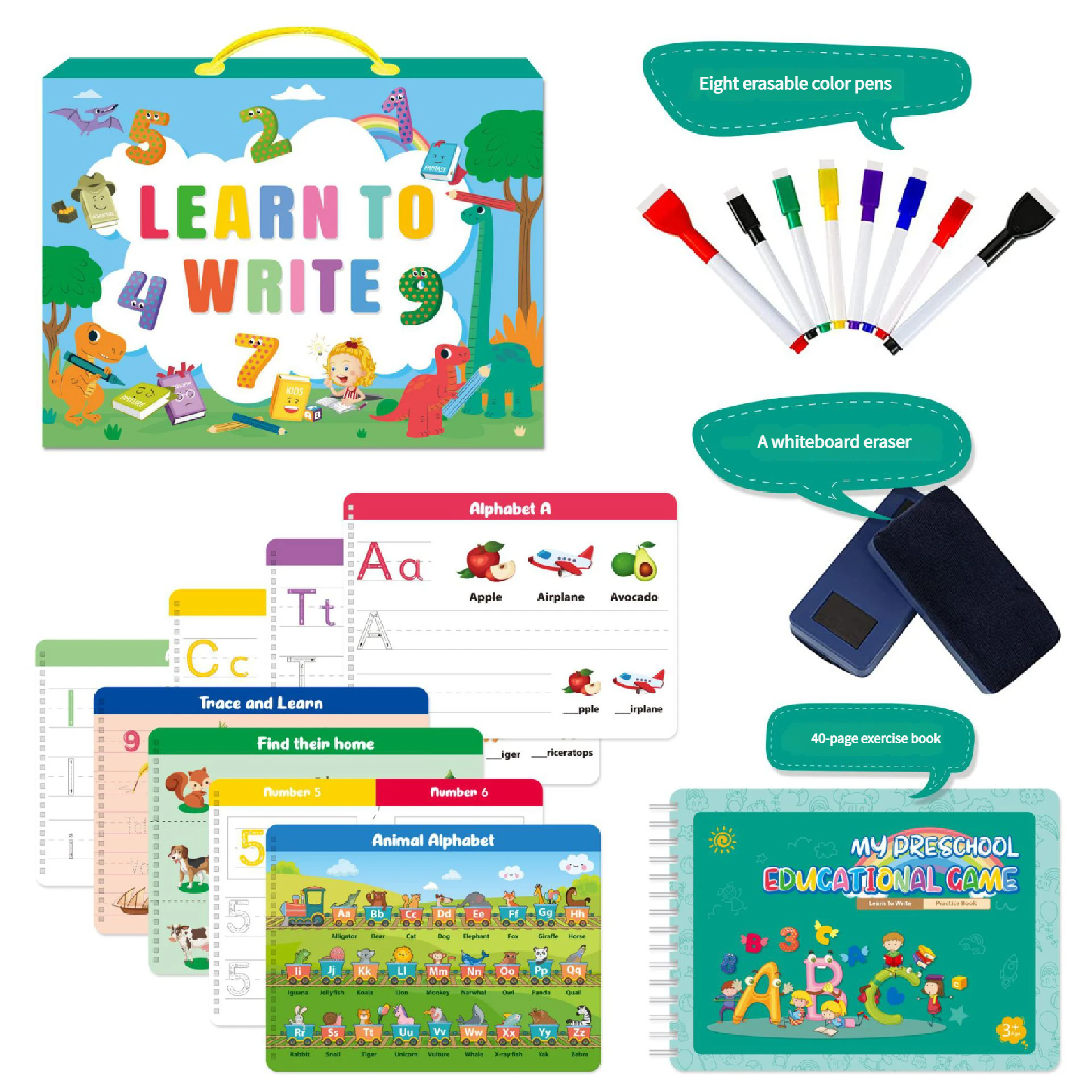 Handwriting Practice Book Mont - Learning Workbook Preschool recension och pris
