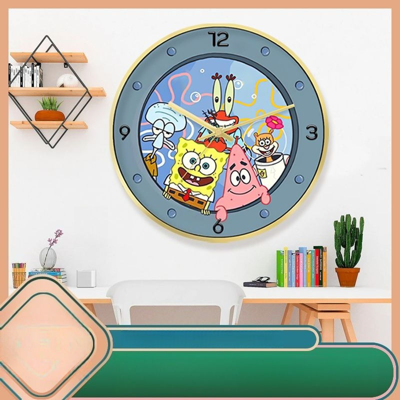 SpongeBo Round Silent Wall Clo - Kids Educational Watch recension och pris