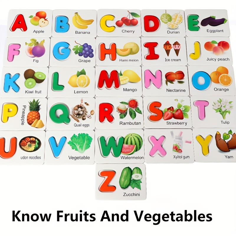 Wooden Alphabet Flashcards for - Flash Card Alphabet recension och pris